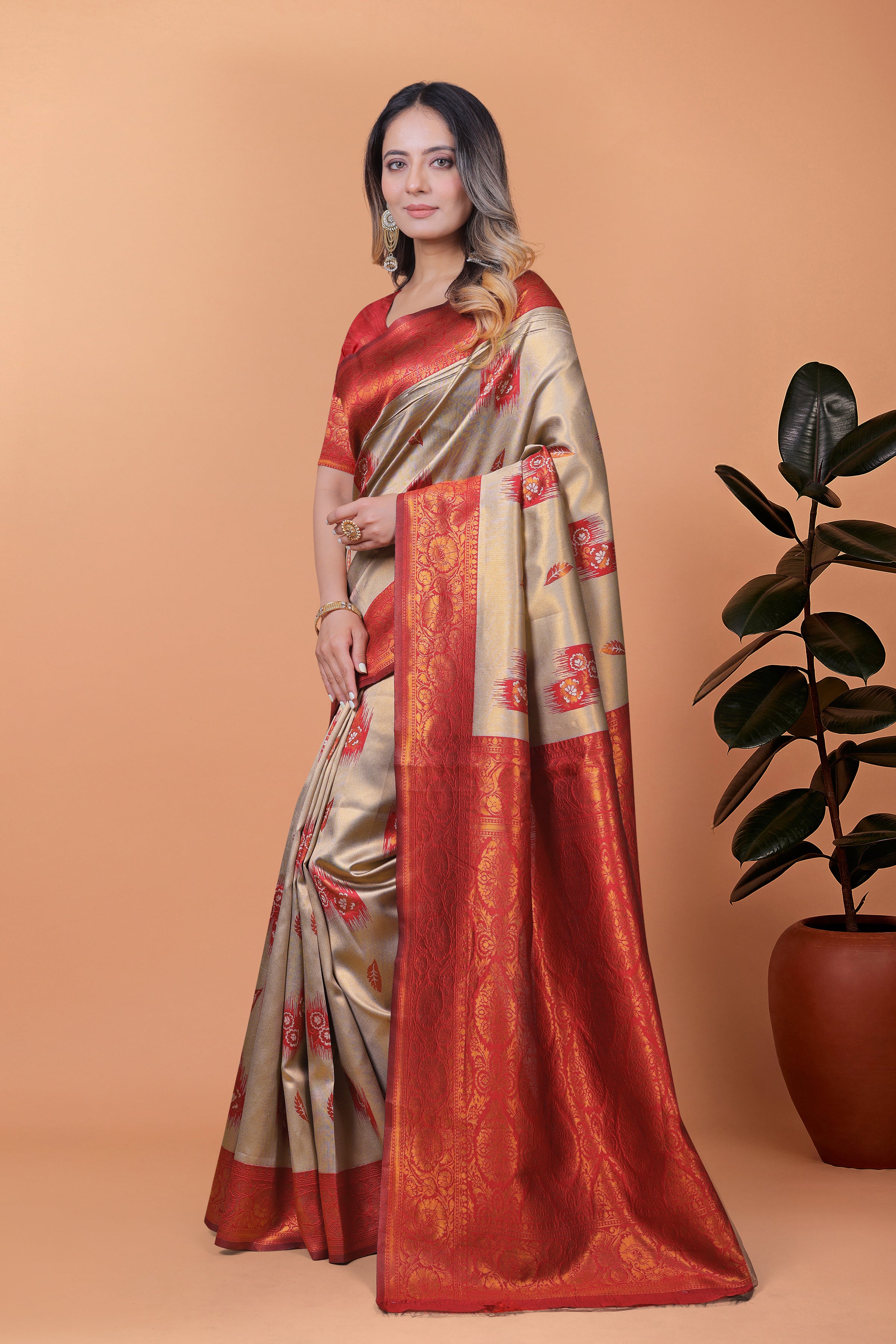 Banarasi Silk Saree with Zari Embellishment with 8 color option ✨💙💚